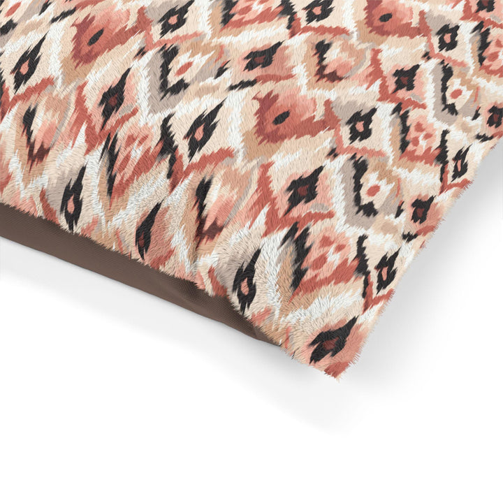 Designer Pet Bed - Ikat Fusion | Blush and Beige