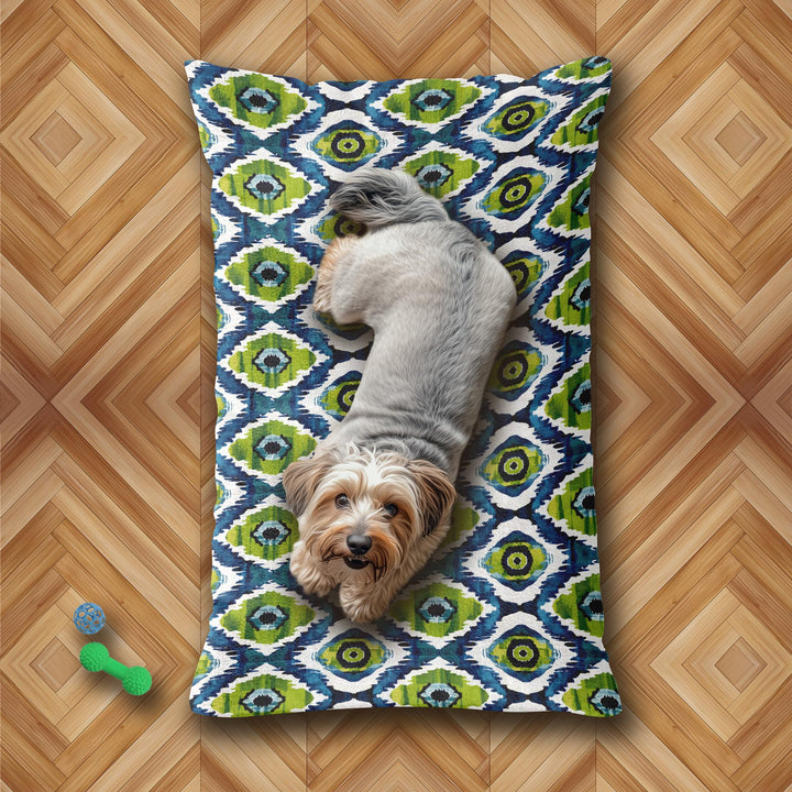 Designer Pet Bed - Ikat Fusion | Lily Pad