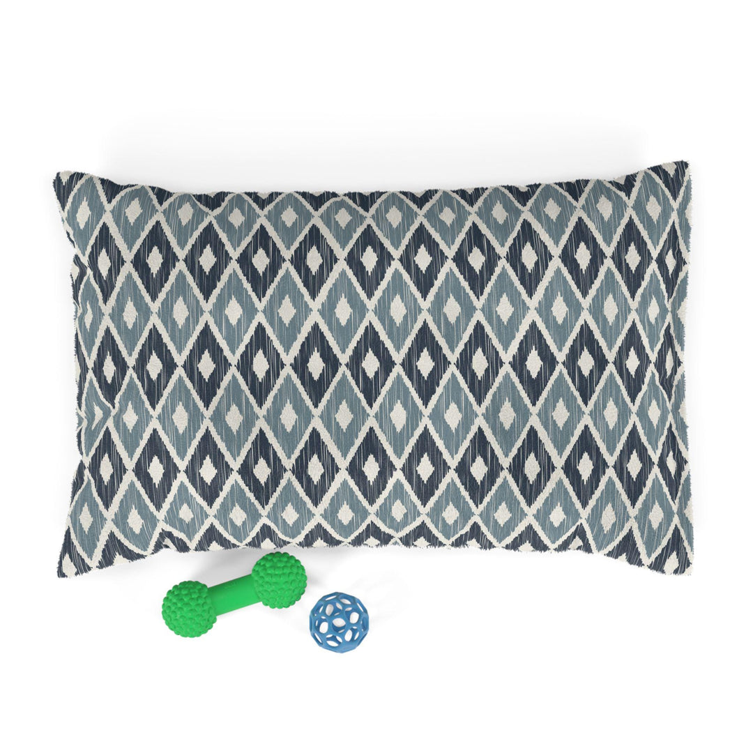 Designer Pet Bed - Ikat | Naval & Blustery