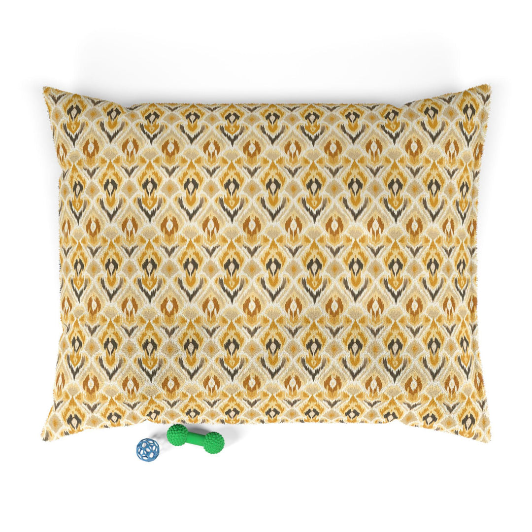 Designer Pet Bed - Ikat Fusion - Butterscotch Yellow