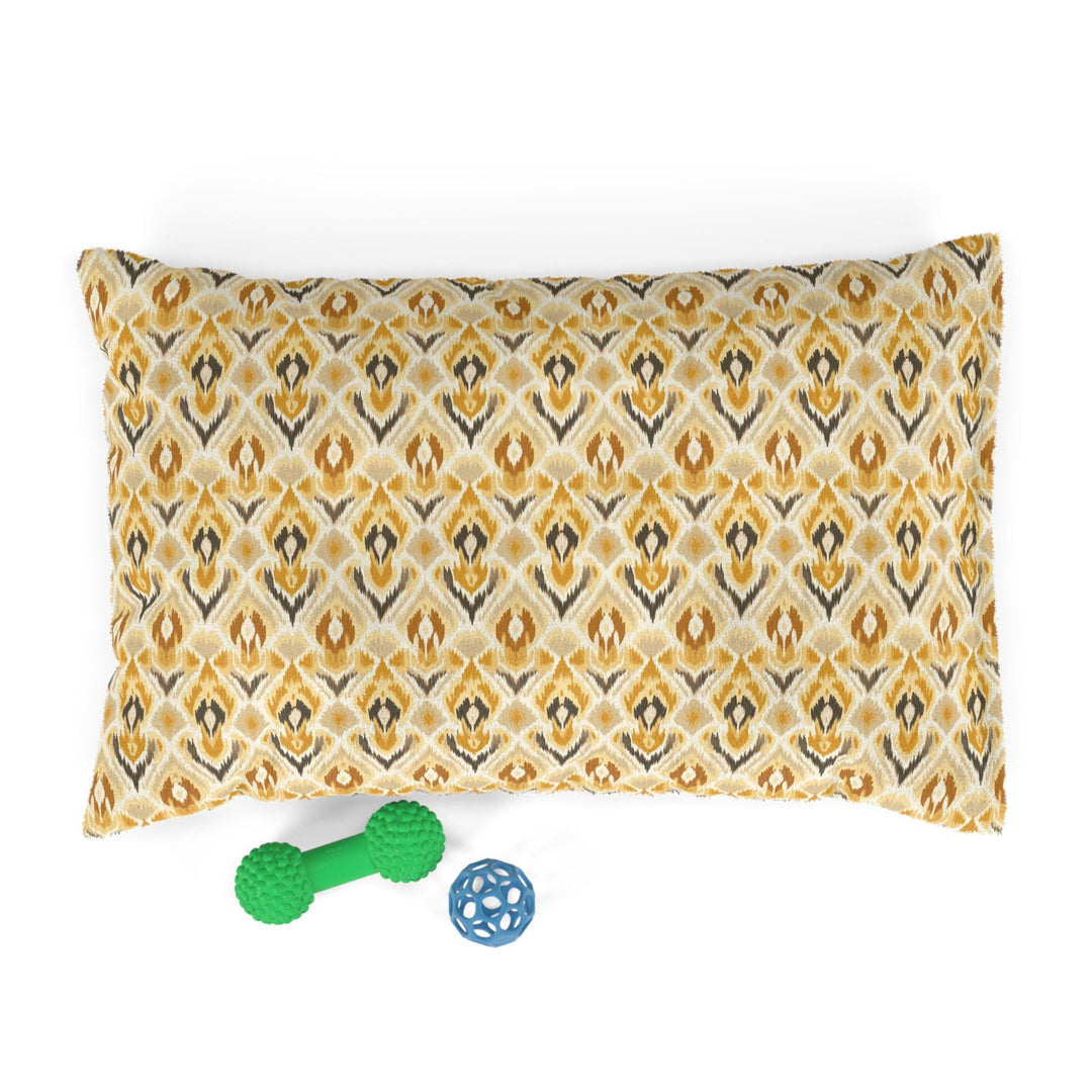 Designer Pet Bed - Ikat Fusion - Butterscotch Yellow