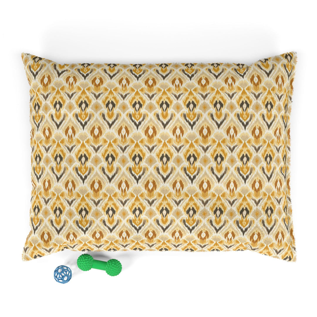 Designer Pet Bed - Ikat Fusion - Butterscotch Yellow