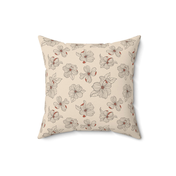 Microsuede Suede Cushion - Dogwood Blossoms