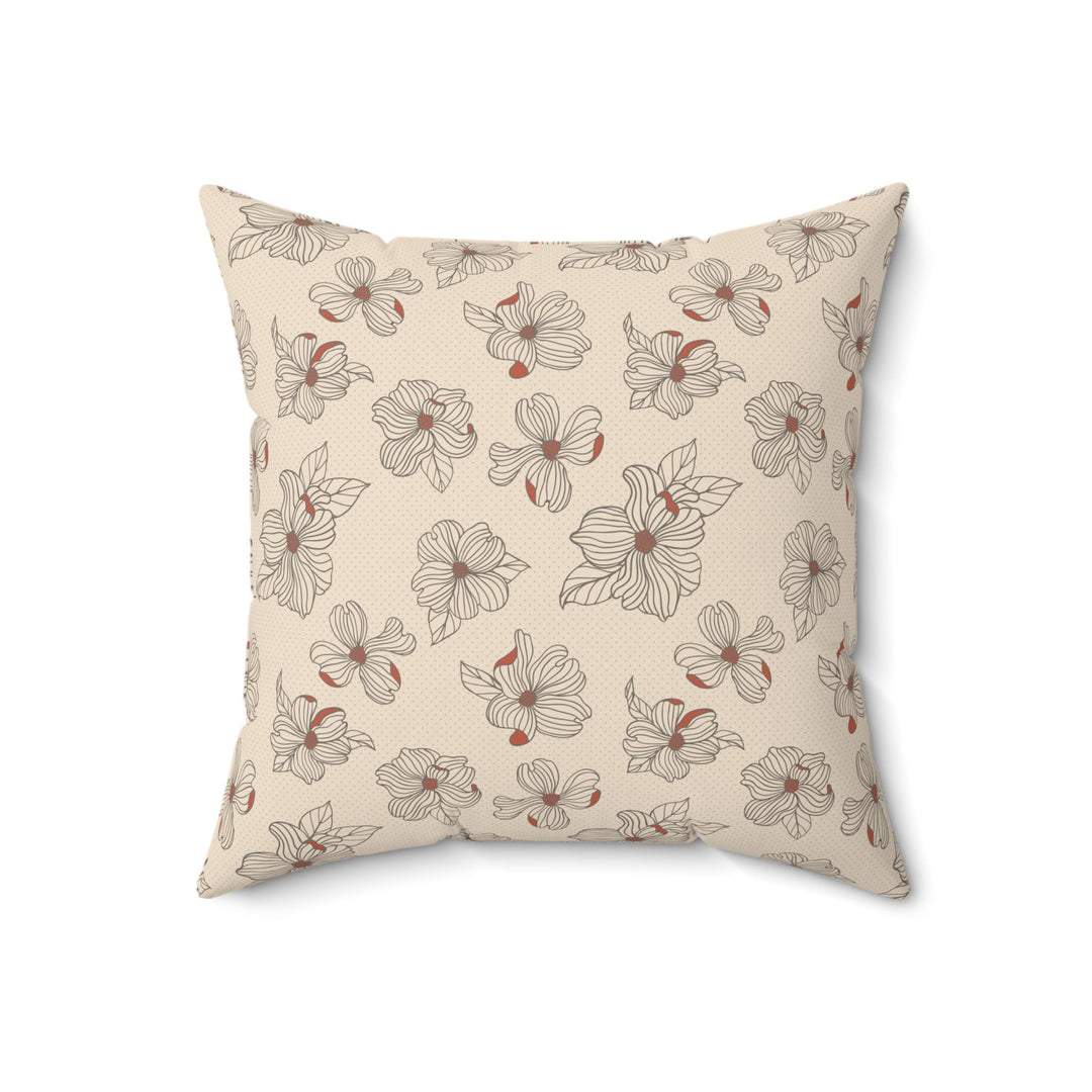 Microsuede Suede Cushion - Dogwood Blossoms