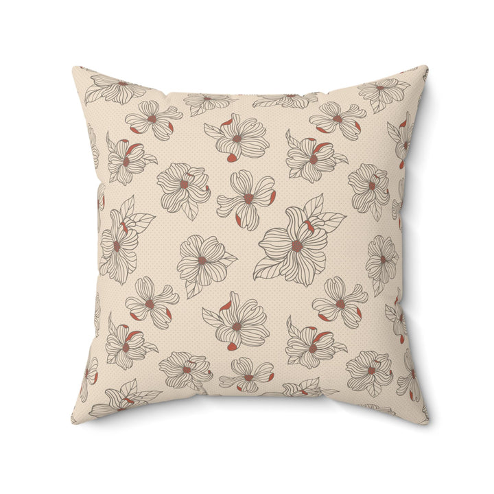 Microsuede Suede Cushion - Dogwood Blossoms