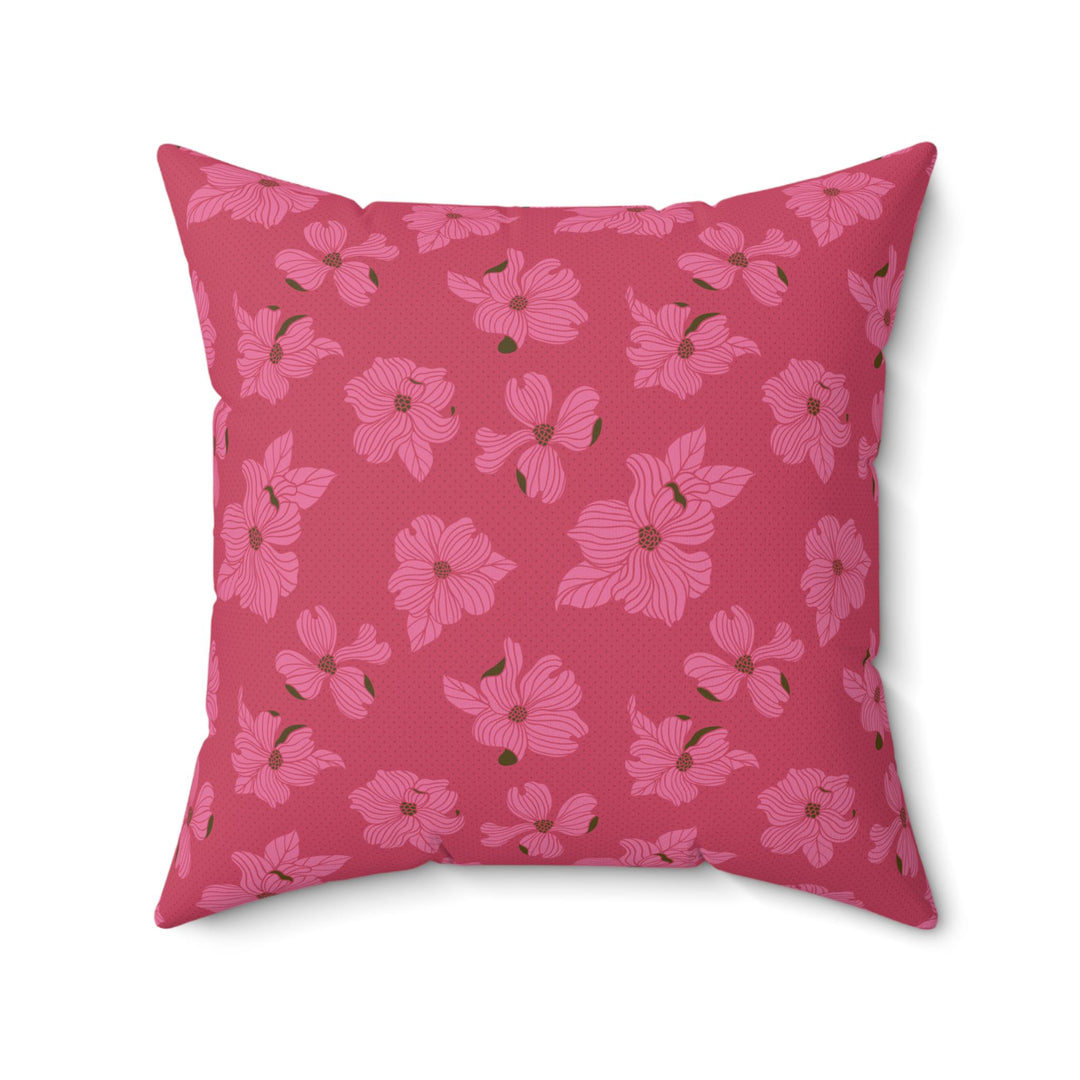 Microsuede Suede Cushion - Dogwood Blossoms