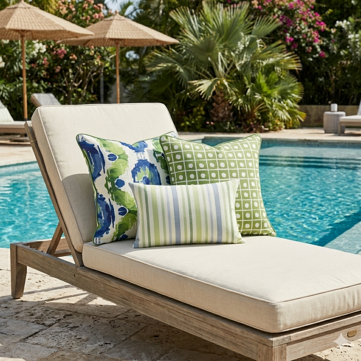 Ikat Fusion Pillow Trio – Kelp Ribbon