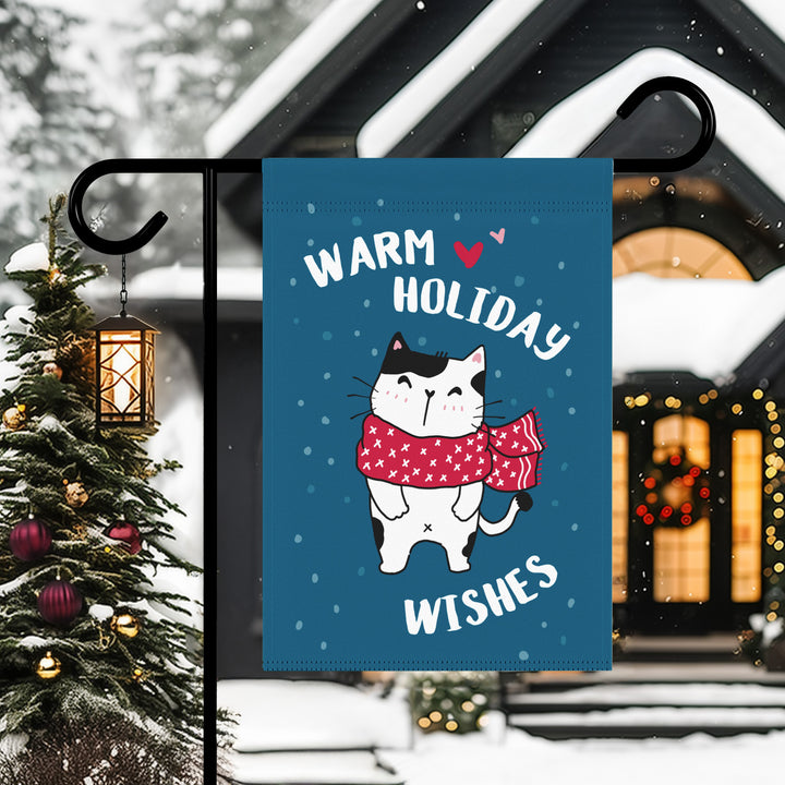 Double-sided Garden & House Banner / Merry Catmus - Blue / 4 Design Choices