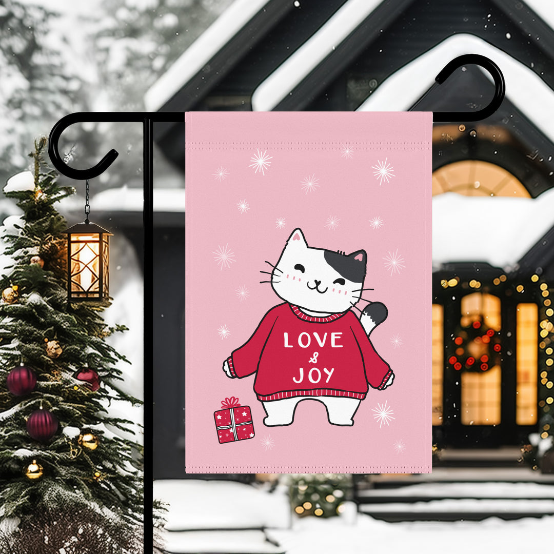 Double-sided Garden & House Banner / Merry Catmus - Pink / 5 Design Choices