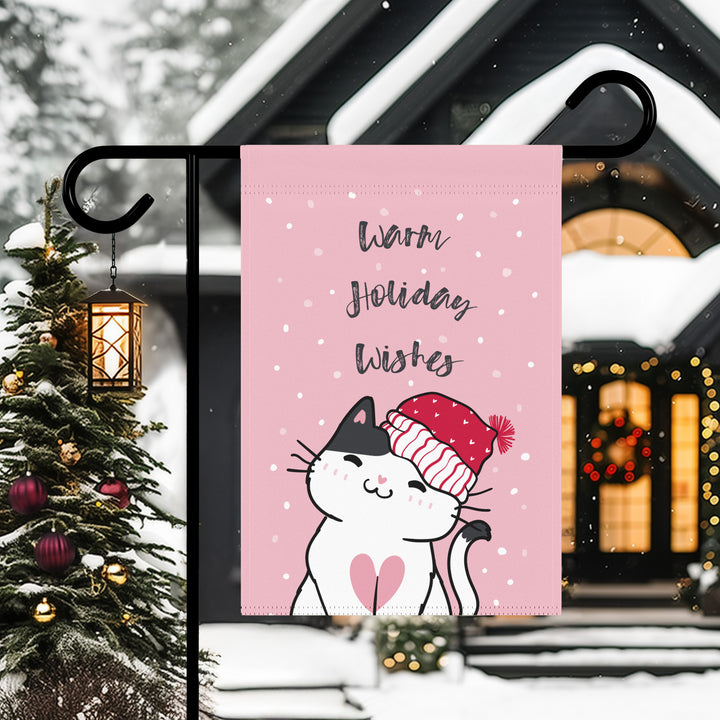 Double-sided Garden & House Banner / Merry Catmus - Pink / 5 Design Choices