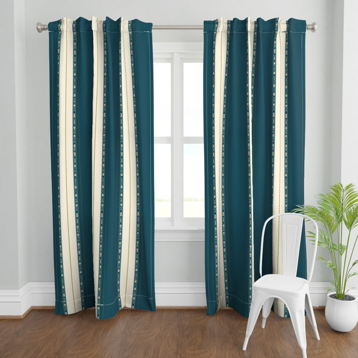 Sunlit &amp; Harvest Garden™ Curtain Panel Set (2 Panels) - Stripe