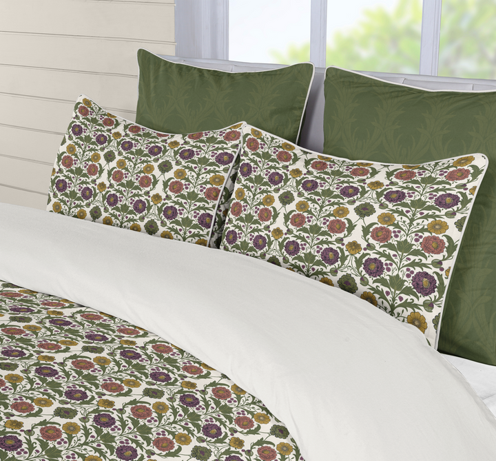 Harvest Garden™ Piped Edge Duvet Cover Set