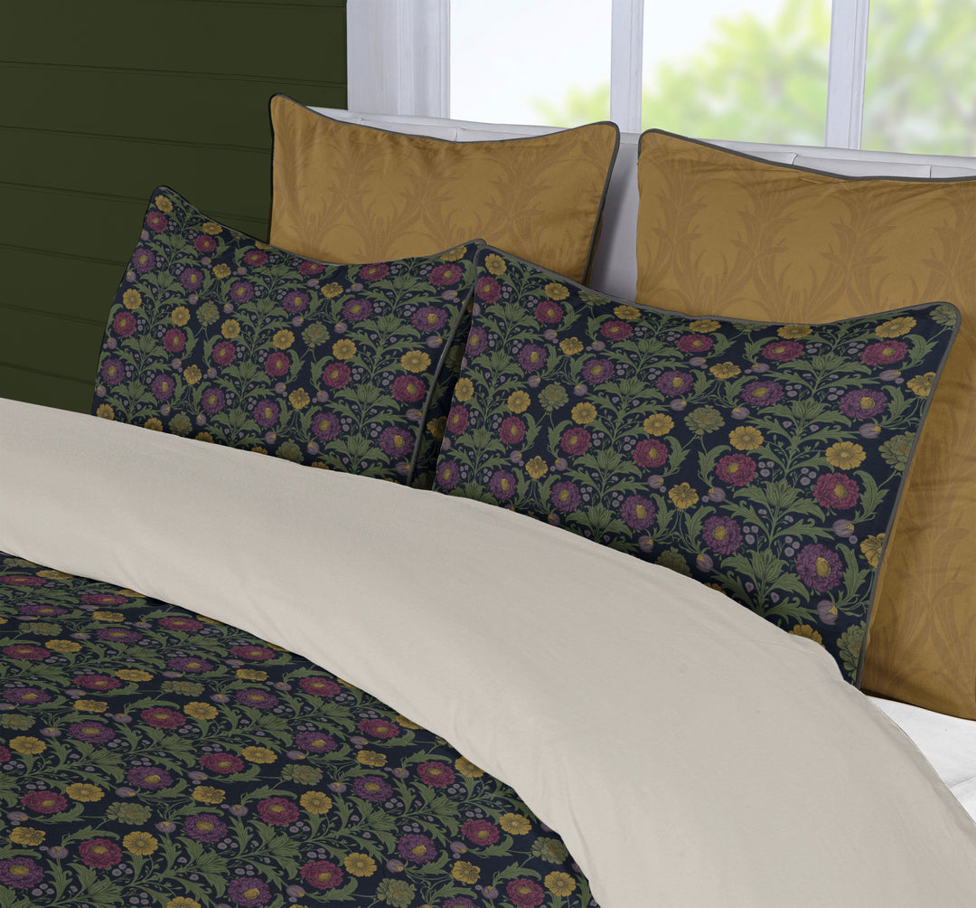 Harvest Garden™ Piped Edge Duvet Cover Set - Library Jewels