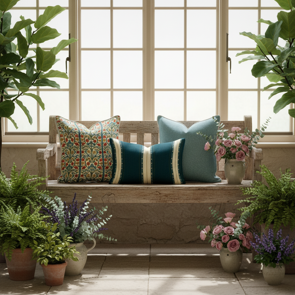 Sunlit Garden Pillow Trio