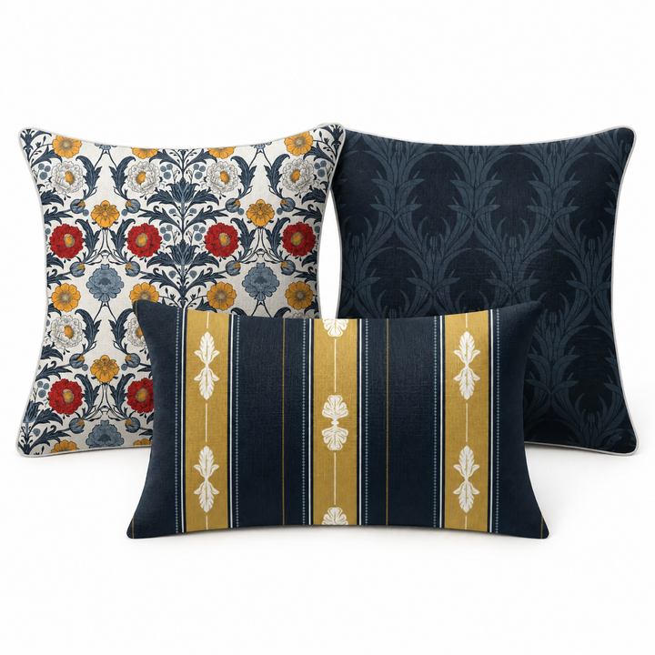 Heritage Bloom Pillow Trio