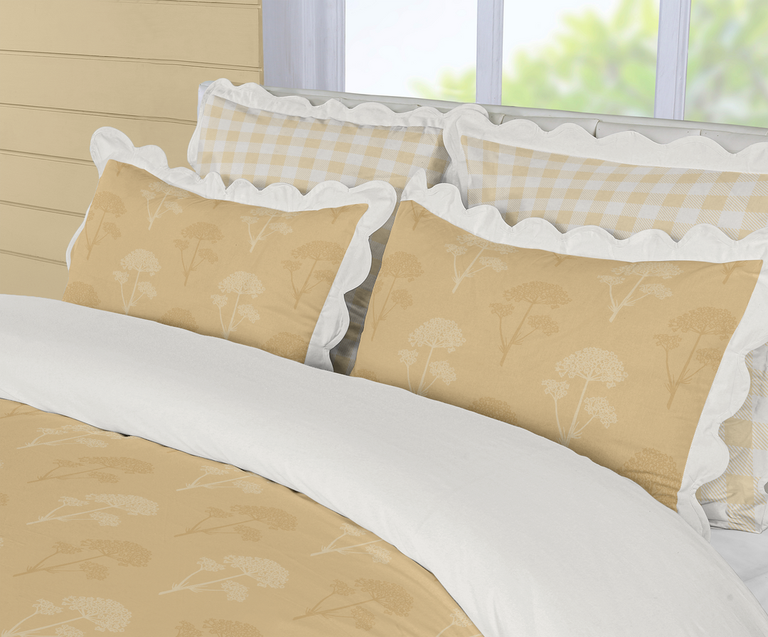 5 Piece Cotton Duvet Cover Set - Queen | Stem (SW - Naturally Refined Collection)