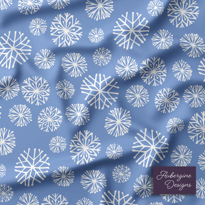 Velveteen Plush Blanket / Winter Snowflakes