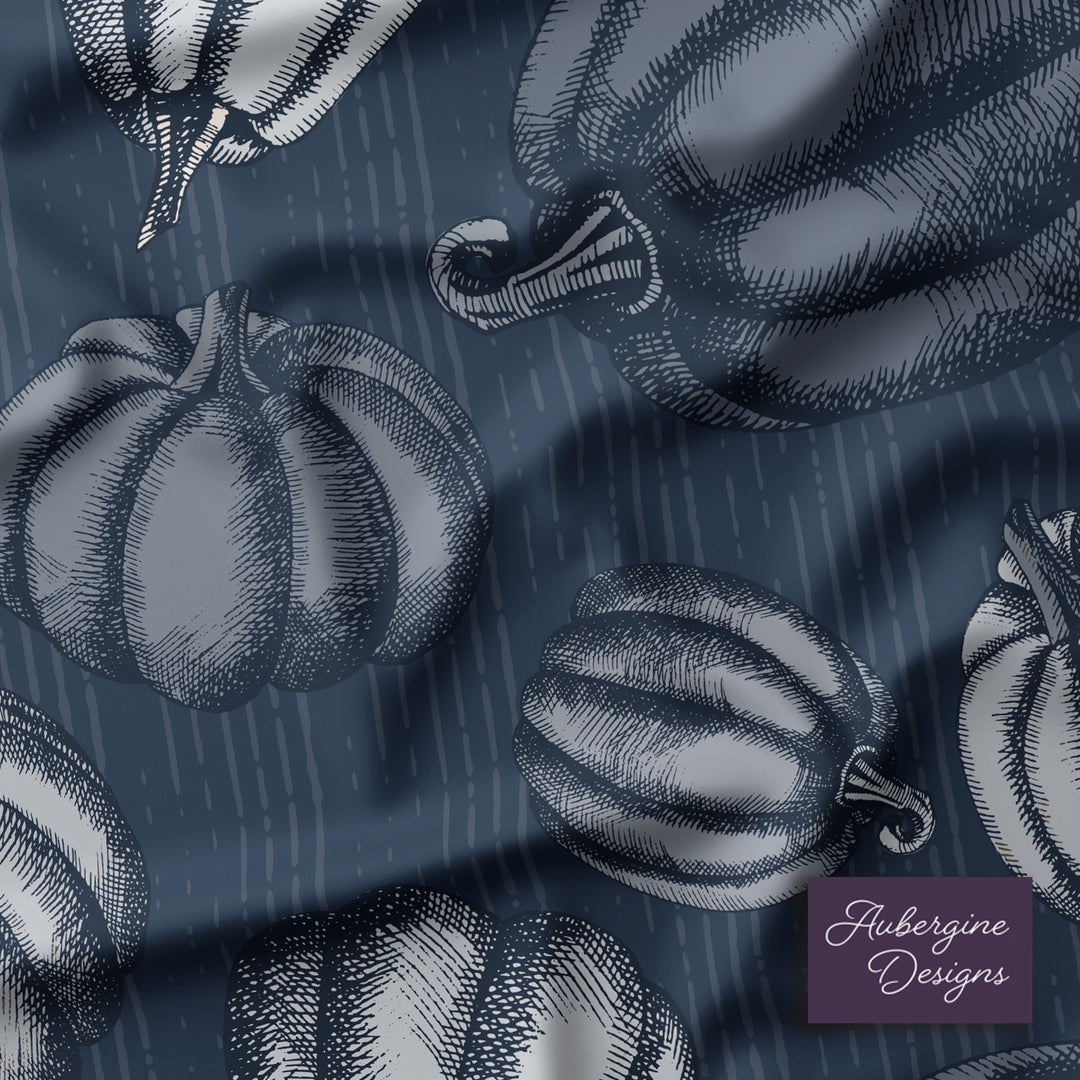 Cotton Twill Tea Towel / Cozy Pumpkins