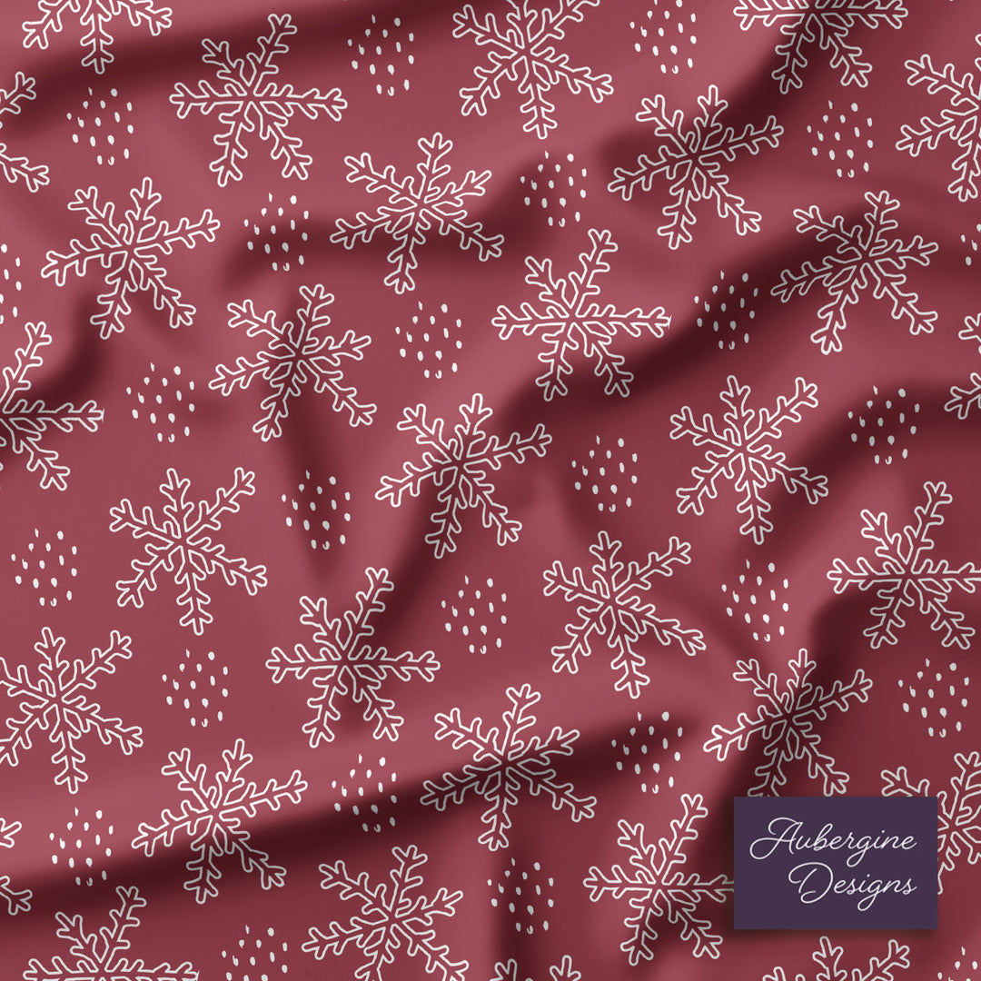 Crushed Velvet Blanket / Pink-tacular Christmas / Snowflakes