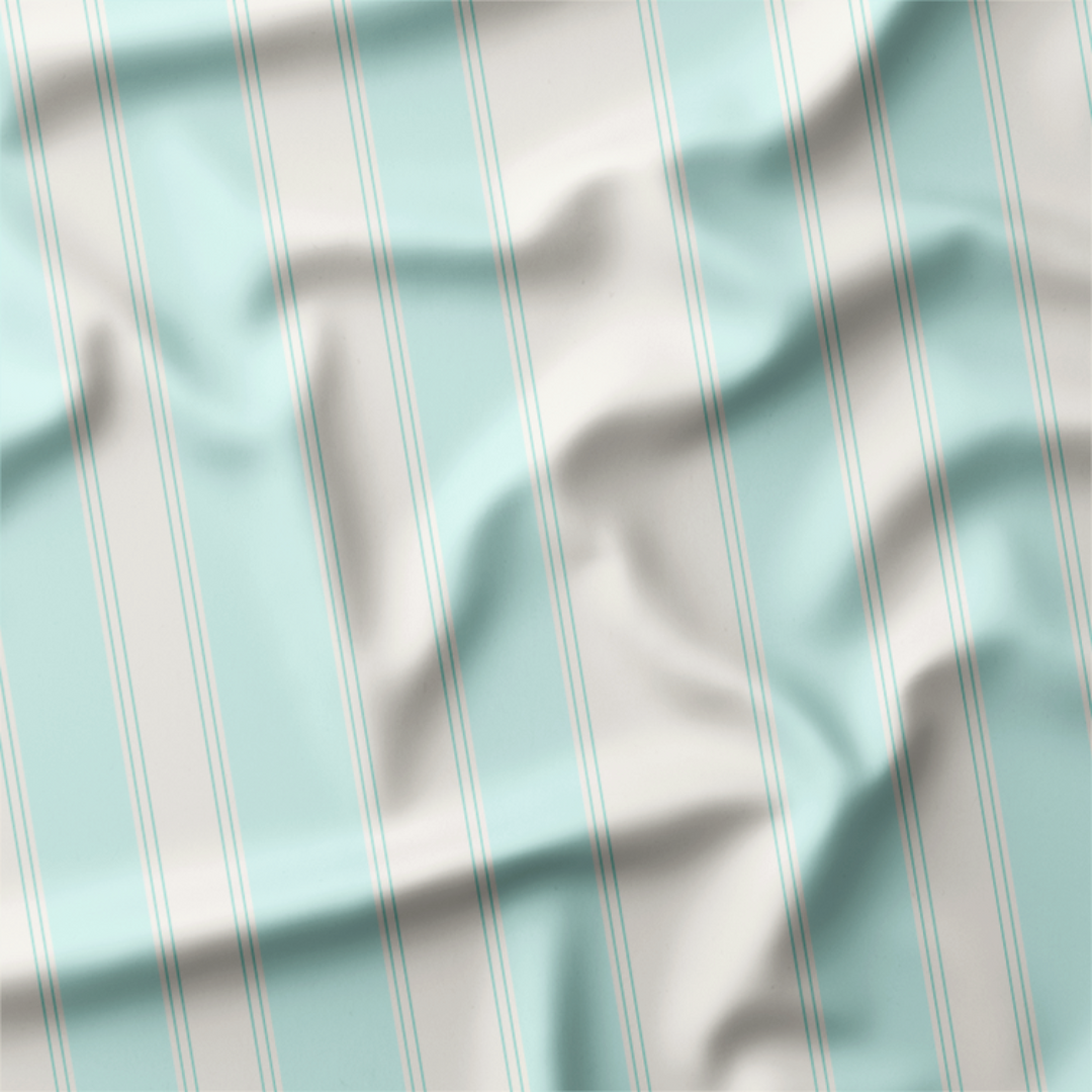 Window Curtain Set - Cotton Blend (2 Panels) | French Stripe - Windowpane