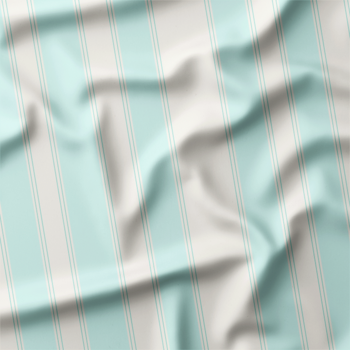 Window Curtain Set - Cotton Blend (2 Panels) | French Stripe - Windowpane