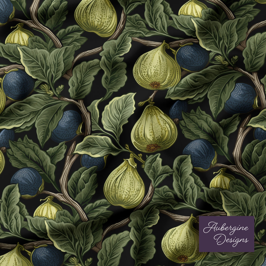 3 Panel Sound-Absorbing Room Divider / Tree Fruits - William Morris Inspired Collection