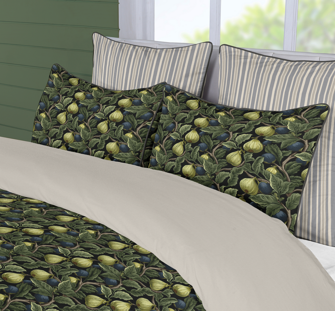 Verdant Fig™ Piped Edge Duvet Cover Set - Verdant Fig